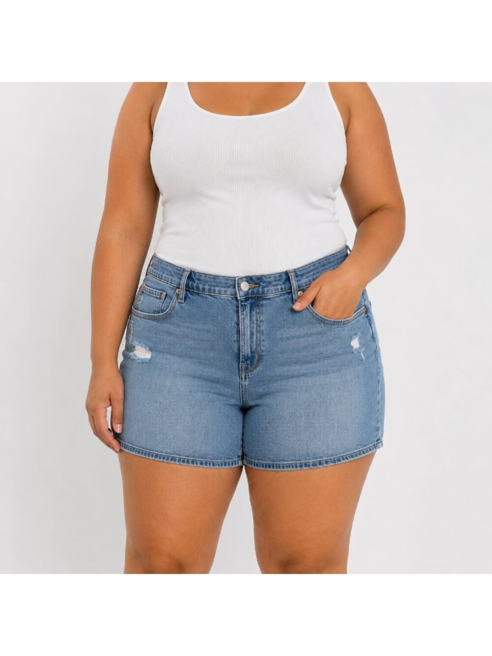 Gap Denim Blue Distressed Jean Shorts Size 18/34